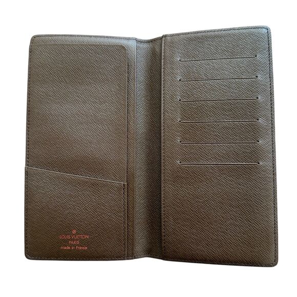 Louis Vuitton Men’s Damier Ebene Brown Long Card Holder Wallet Bifold With COA - Picture 4 of 8